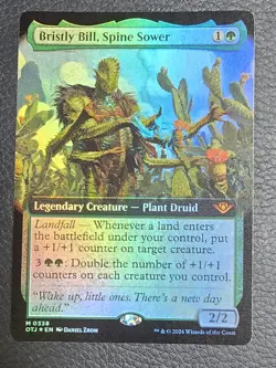 MTG Bristly Bill, Spine Sower - Foil - Extended Art, Outlaws of Thunder Junction - Image 1