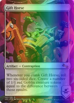 MTG Magic the Gathering Gift Horse (183/288) Unstable LP FOIL - Image 1