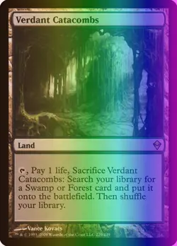 MTG Magic the Gathering Verdant Catacombs (229/280) Zendikar LP FOIL - Image 1