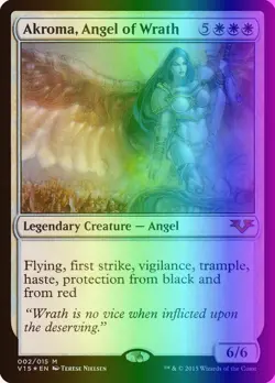 MTG Magic the Gathering Akroma, Angel of Wrath (2/15) FTV Angels LP FOIL - Image 1