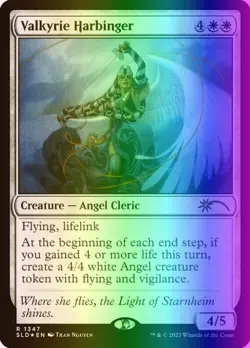 MTG Valkyrie Harbinger (1347/2043) Secret Lair Drop Series LP FOIL - Image 1