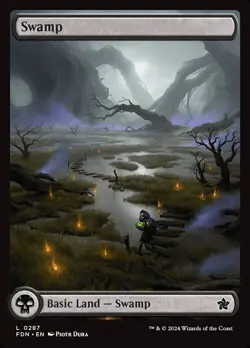 MTG Magic the Gathering Swamp (287/789) Foundations LP - Image 1