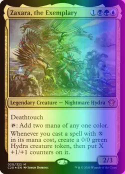 MTG Magic the Gathering Zaxara, the Exemplary (20/355) Commander 2020 LP FOIL - Image 1