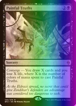 MTG Magic the Gathering Painful Truths (120/313) Battle for Zendikar LP FOIL - Image 1