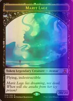 MTG Magic the Gathering Token - Marit Lage (16/16) FTV Lore LP FOIL - Image 1