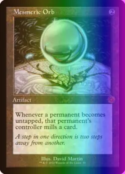 MTG Mesmeric Orb (31/126) The Brothers' War Retro Artifacts LP FOIL - Image 1