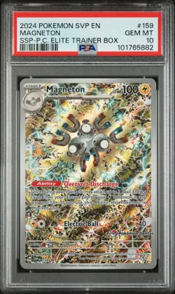 Magneton Pokemon Center Stamp #159 - Surging Sparks ETB Promo - PSA 10 Gem Mint - Image 1