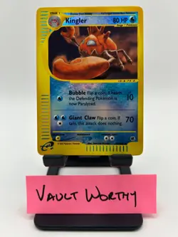 2002 Pokemon Expedition Base Set Kingler 50/165 Reverse Holo E-Reader Seris - Image 1