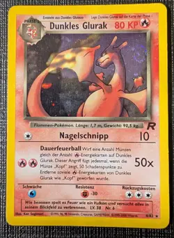 Pokemon Dark Charizard Dunkles Glurak 4/82 Team Rocket GERMAN Holo w Spiral - Image 1
