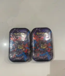 Pokemon TCG Mega Evolutions Heroes Mini Tin - Mega Lucario - Factory Sealed x2 - Image 1