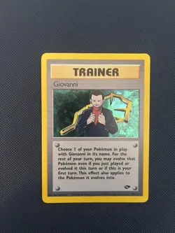 Pokemon TCG Giovanni 18/132 Gym Challenge Unlimited Holo Rare LP Condition - Image 1