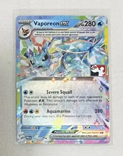 Vaporeon ex 023/131 Play! Pokemon Prize Pack Series 7 Prismatic Evolutions - Image 1