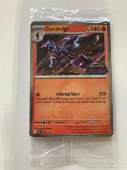 Pokemon Phantasmal Flames STAFF PROMO SET of 4 SEALED - Image 1
