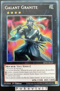 Carte YU-GI-OH! GALANT GRANITE MP20-FR167 FR Secret Rare NEUF - Image 1