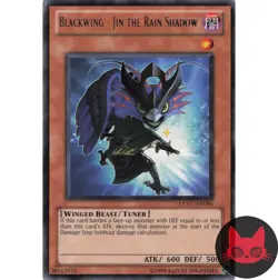 Yugioh Blackwing - Jin the Rain Shadow EXVC-EN096 Rare LP - Image 1