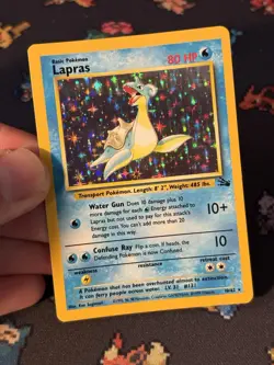 Pokemon Cards Lapras 10/62 Holo Rare Fossil UNLIMITED WOTC - (NM-) - Image 2
