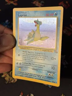 Pokemon Cards Lapras 10/62 Holo Rare Fossil UNLIMITED WOTC - (NM-) - Image 3