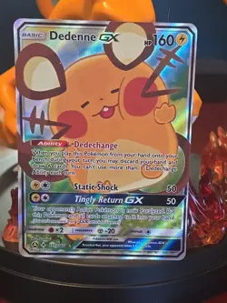 Pokemon TCG Dedenne GX Alternate Art Promo Holo Card 195a/214 - Image 1