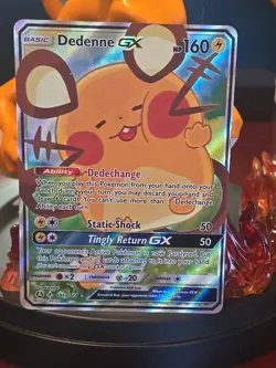 Pokemon TCG Dedenne GX Alternate Art Promo Holo Card 195a/214 - Image 2