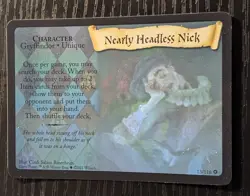 Harry Potter Trading Cards WOTC 2001 Nearly Headless Nick wizard holo (13/116) - Image 1