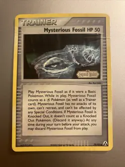 Pokemon Damaged Mysterious Fossil HP 50 79/92 Holo Stamped EX Legend Maker Card - Image 1