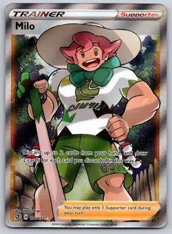 Milo (Full Art) 190/192 SWSH02: Rebel Clash NM Pokemon Card TCG - Image 1