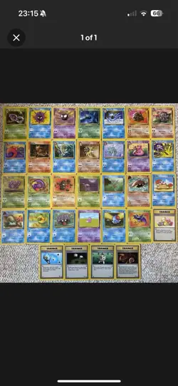 Pokemon Cards Fossil Complete Uncommon& Common Set 31-62/62 WOTC - Image 1