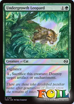 Undergrowth Leopard 0165 MTG Tarkir: Dragonstorm Common NP Foil - Image 1