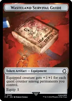 MTG Treasure (0019) // Wasteland Survival Guide Double-Sided Token Foil Fallout - Image 2