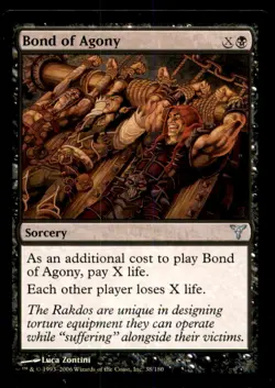 MTG Bond of Agony LP Light Play Dissension [1511] - Image 1