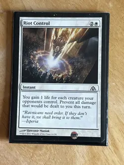 MTG Riot Control Dragon's Maze 6/156 Regular Common - Image 1