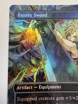 Magic: The Gathering ‘Buster Sword’ Borderless FOIL MTG FIN LP - Image 3