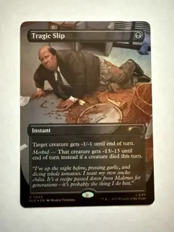 Tragic Slip(Kevin) (Borderless) - Dwight’s Destiny Secret Lair Foil - Image 1