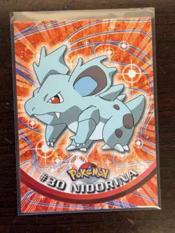Topps Pokemon Nidorina #30 1999 TV Animation Edition Non Holo Green Logo NM - Image 1