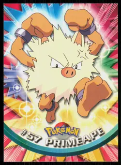 1999 Topps Pokemon TV Animation Series 1 Primeape Green Logo #57 - Image 1