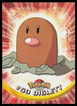 1999 Topps Pokemon TV Animation Series 1 Diglett Green Logo #50 - Image 1