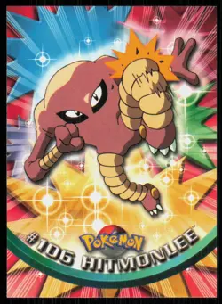 2000 Topps Pokemon TV Animation Series 2 Hitmonlee Blue Logo #106 - Image 1