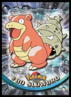 2000 Topps Pokemon TV Animation Series 2 Slowbro Blue Logo #80 - Image 1