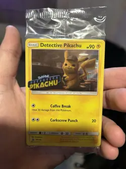 Detective Pikachu SM190 Sealed Pokemon 2019 Black Star Promo DVD Stamped Holo - Image 3
