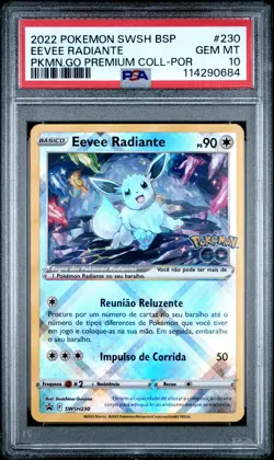 2022 POKEMON SWSH BLACK STAR PROMO #230 EEVEE RADIANTE PSA 10 - Image 1