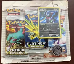 Pokemon Platinum Arceus mysterious treasures 3 Pack Blister NEW SEALED - Image 1