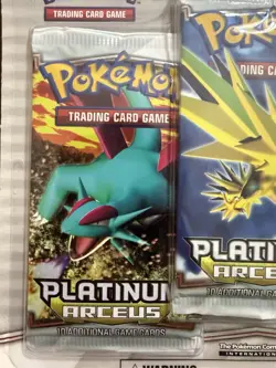 Pokemon Platinum Arceus mysterious treasures 3 Pack Blister NEW SEALED - Image 4