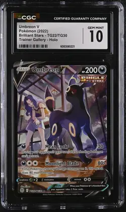 UMBREON V Brilliant Stars Trainer Gallery Holo Rare #TG22 CGC 10 Pokemon - Image 1