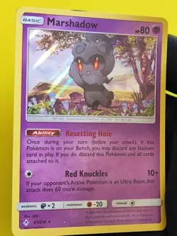 Marshadow - 81/214 - Holo Rare Pokemon SM10 Unbroken Bonds M/NM - Image 1