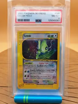 Pokemon Celebi Skyridge Crystal Holo Rare #145 PSA 8 - Image 1