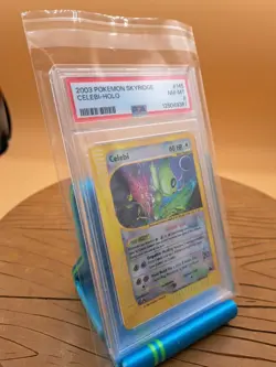 Pokemon Celebi Skyridge Crystal Holo Rare #145 PSA 8 - Image 3