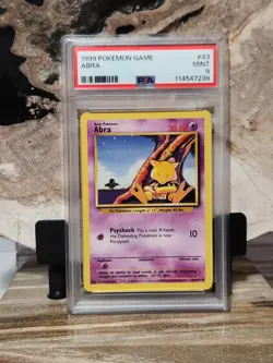 Pokemon PSA 9 MINT Abra 43/102 Base Set Unlimited Common - Image 1