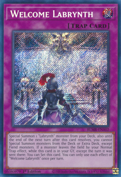 YUGIOH WELCOME LABRYNTH SECRET RARE 1ST EDITION GOOD BLMR-EN102 - Image 1