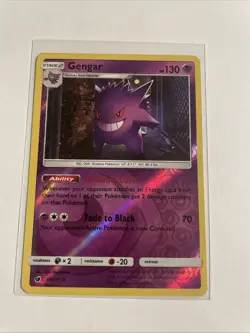 Gengar Reverse Holo 38/111 Pokemon Card 2017 Crimson Invasion LP - Image 1