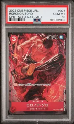 One Piece Card Game Ronoroa Zoro Op01-025 Alternate Art PSA10 Japanese - Image 2